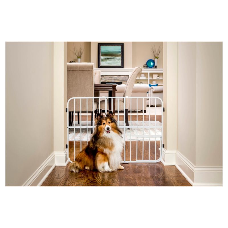 Carlson Expandable Gate with Small Dog Door - White, 1 of 7