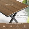 Modern Outdoor Dining Table for 6, Patio Table with Sturdy X-Legs, Durable HDPS & Aluminum, Weather Resistant, 3-Year Warranty, Dark Gray - 3 of 4