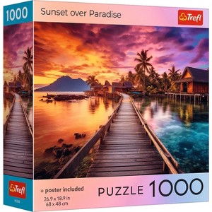 Trefl Red Sunset in the Maldives 1000 Piece Puzzle - 1 of 4