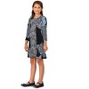 24seven Comfort Apparel Black Multiprint Knee Length Girls Fall Dress - image 2 of 4