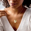 Ross-Simons Turquoise Leaf Pendant Necklace in 18kt Gold Over Sterling Size 18 - 2 of 3