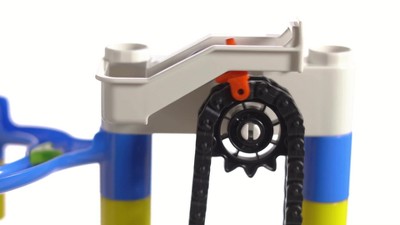 Colorful Plastic Marble Run with Motorized Elevator, 110 Pieces