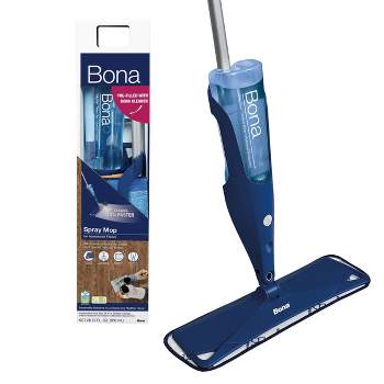 Bona Wood Floor Mop Starter Kit - 1 Spray Mop, 1 Reusable Microfiber Mopping Pad, 1 Refillable Wood Floor Cleaner Liquid