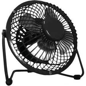 Optimus 4in Personal Metal Fan in Black - 1 of 3