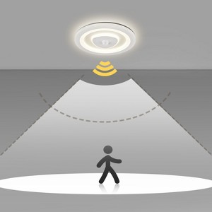 Claxy White Round LED Flush Mount Ceiling Light 4000K - 1 of 4