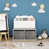 Kids Bookshelf with Reading Nook, Toy Storage Organizer with Bench and Storage Bins for Playroom, Classroom - 2 of 4