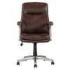 TiramisuBest Mid Back Brown Faux Leather Swivel Office Executive Chair, Modular Sectional Sofa with Storage, Sideboard Buffet Style Design f - 3 of 4