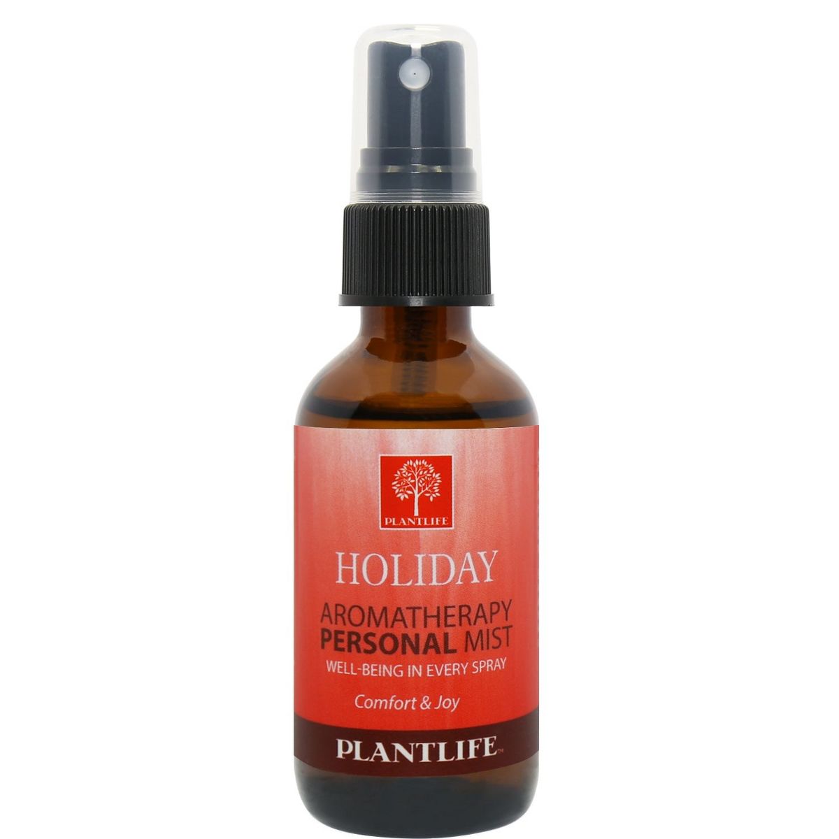 Plantlife Holiday Mist – Aromatherapy Spray with Festive Essential Oils – Warm, Inviting, and Uplifting – No Additives or Fillers – 2 oz