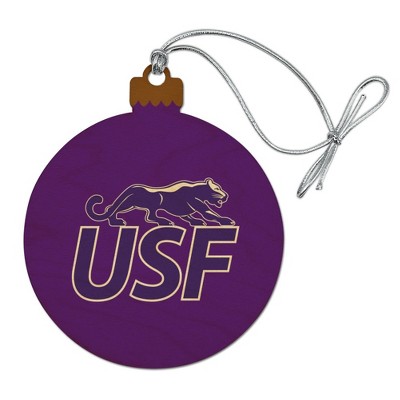 University of Sioux Falls Primary Logo Wood Christmas Tree Holiday Ornament