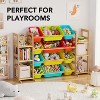 Toy Storage Organizer , Kids Bookshelf and Bin Shelf for Bedroom, Playroom Organization and Decor - 4 of 4