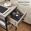 VASAGLE Tall Nightstand, Bedside Table with Drawer and Shelfs, End Table, Telephone Table - 3 of 4