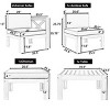 5 Piece Outdoor Corner Patio Sofa Set,L-Shaped Wood Garden Sectional Sofa Set,Patio Conversation Set with Cushions and Coffee Table-Coolbibila - 4 of 4