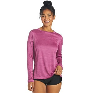 Sporti Sporti Women's L/S Hybrid UPF 50+ Sun Shirt Fushia X-Large - 1 of 4