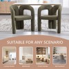 MOONMISS 2 PCS Contemporary Designed Teddy Fabric Upholstered Accent Chairs Kitchen Armchair for Living Room - 4 of 4