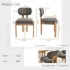 Kumasinova Set of 2 Modern Upholstered Dining Chairs, Wooden Kitchen Chairs with Ergonomic Wingback, Farmhouse Dinner Chair with Thick Cushions - 2 of 4