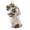 Blubom 3.5 Inch Brown Striped Cat Ornament Kitten Pet Feline Meow Tree Ornaments - 3 of 3
