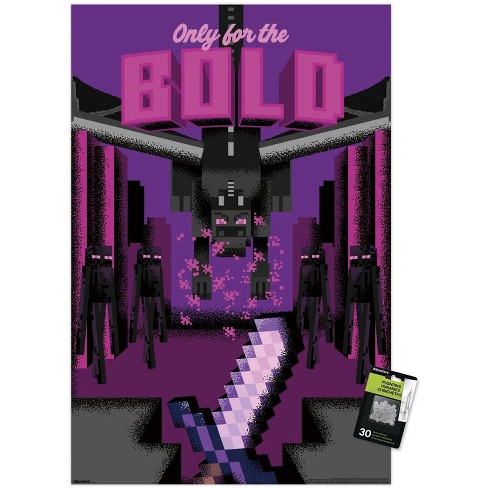 Trends International Minecraft: Discover - Only For The Bold Unframed Wall Poster Prints - image 1 of 4