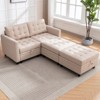 Mjkone Convertible Modular Sectional Sofa with Adjustable Armrest,Movable Storage Ottoman - 4 of 4