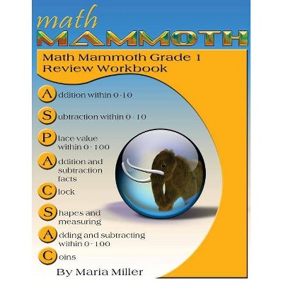 Math Mammoth Grade 1 Review Workbook - by  Maria Miller (Paperback)