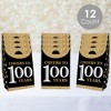 Big Dot of Happiness Adult 100th Birthday - Gold - Birthday Gift Favor Bags - Party Goodie Boxes - Set of 12 - 2 of 4