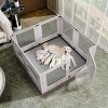 8 Panels Heavy Duty Large Acrylic Dog Whelping Box Safe Tempered Glass Pet Playpen with Protective Ledge - 4 of 4