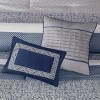 PAGED Comforter Set 7 Piece Luxurious Bedding Set with Comforter, Decorative Pillows, Jacquard and Stripe Design - 3 of 4