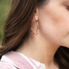Pavilion Gift Company - Crystal Classic in Rose Gold - 1.5" Austrian Crystal Hoop Earring - Earrings - 3 of 4