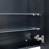 TEHOME 18 in. W x 26 in. H Arched Metal Rectangular Recessed and Surface Mount Medicine Cabinet with Mirror in Matt Black - 3 of 4