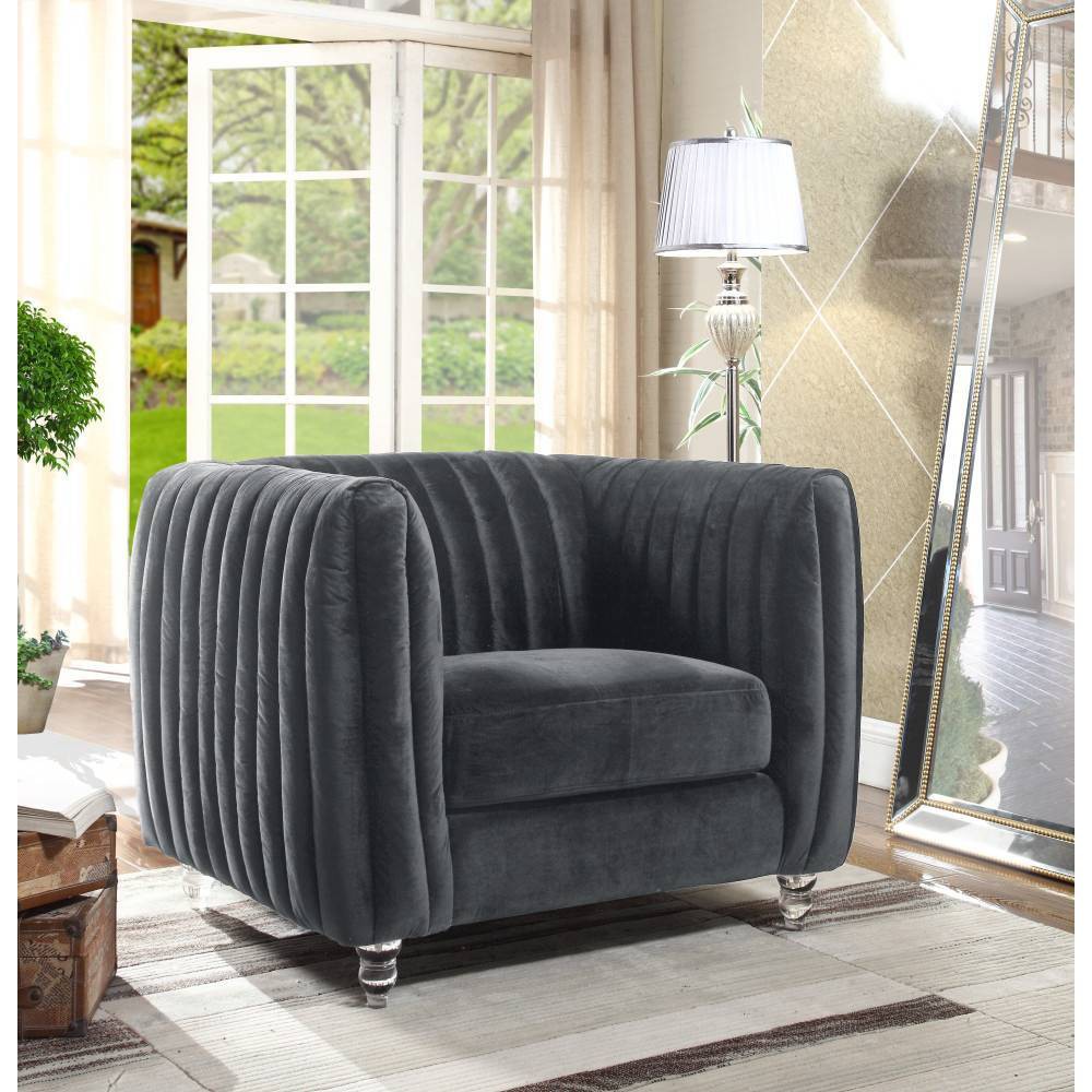 Priscilla Club Chair Gray - Chic Home Design was $799.99 now $479.99 (40.0% off)