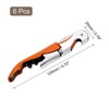 Unique Bargains Double Hinged Wine Bottle Openers with Foil Cutter 6 Pcs - 2 of 4