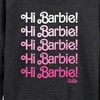 Women's - Barbie - Hi Barbie Stacked Lightweight French Terry Wide Neck Long Sleeve Shirt - 2 of 4