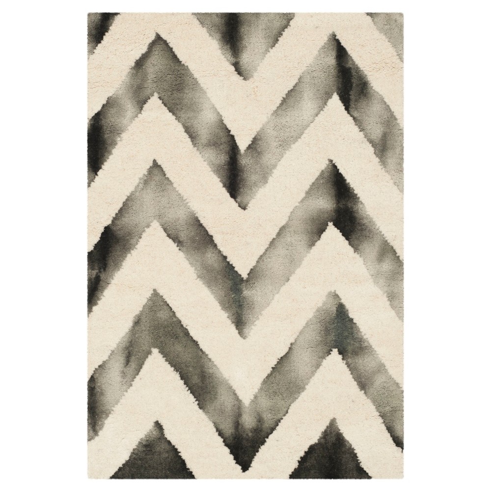 2'x3' Dip Dye Design Accent Rug Ivory/Charcoal - Safavieh