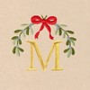 Linum Home Textiles Christmas MISTLETOE MONOGRAM - Embroidered Luxury 100% Turkish Cotton Hand Towels (Set of 2) - 3 of 3