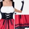 Joyfy Halloween Cosplay Costume for Women Little Red Riding Hood Costume with Dress Cape and Gloves Set for Halloween Party - 4 of 4