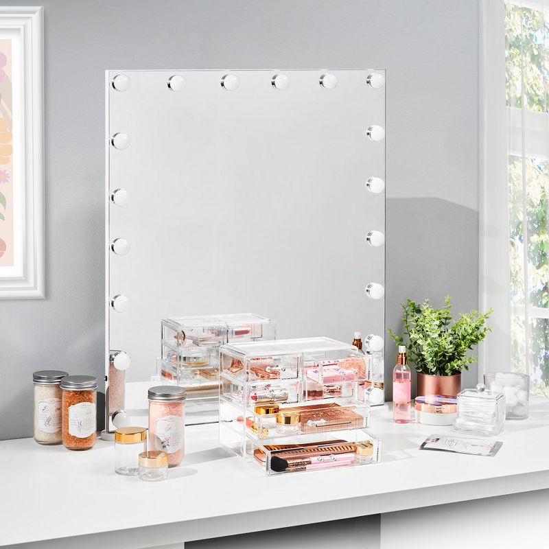 Sorbus Clear Makeup Organizer Display - Stylish Organization and Storage Case for Cosmetics, Jewelry & Hair Accessories, 2 of 10