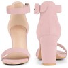 Perphy Women's Ankle Strap Open Toe Chunky High Heels Sandals - 3 of 4