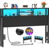 Aheaplus Storage Headboard with Power Outlets & Led Lights, Height Adjustable, Reversible Headboard - 4 of 4