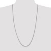 Black Bow Jewelry 2mm, 14k White Gold, Solid Franco Chain Necklace - 2 of 4