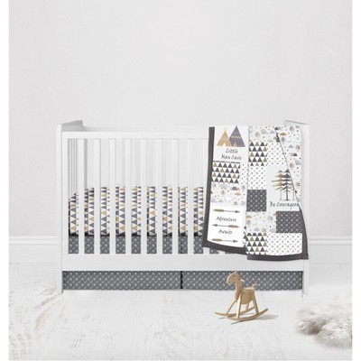 Bacati - Woodlands Beige/Grey 3 pc Crib Bedding Set