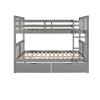 PAGED Full over Full Bunk Bed with Drawers, Wooden Bed Frame with Ladder and Guardrail, Modern Loft Bed for Kids, Teens, Adults - 3 of 4