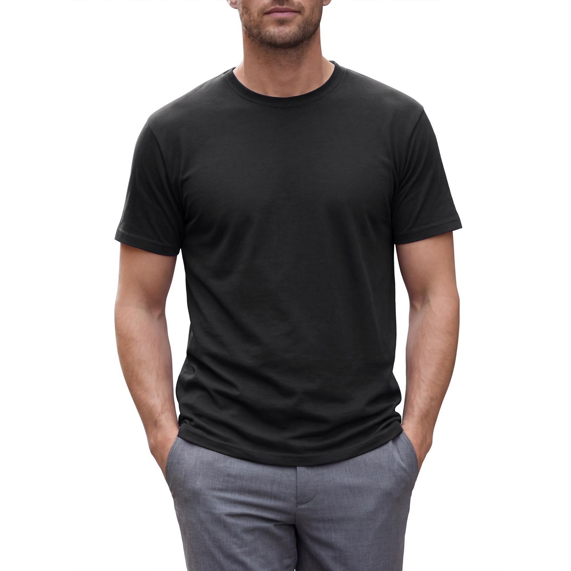 INSPIRE CHIC Men's Cotton Short Sleeve Summer Everyday Basic Layering Undershirt T-Shirts