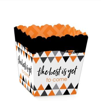 Big Dot of Happiness Orange Grad - Best is Yet to Come - Party Mini Favor Boxes - Orange  Graduation Party Treat Candy Boxes - Set of 12