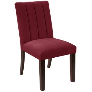 Channel Seam Dining Chair Velvet Berry - Skyline Furniture, Velvet Pink