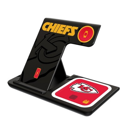 Keyscaper Kansas City Chiefs Monocolor Tilt 15-Watt 3 in 1 Charging Station