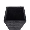 Sevobal Planters Jude Planter Rectangular Outdoor Planter For Flowers, Herbs, And Plants, Elegant Design And Simple Texture, Black, 10.25"*10.25"*16" - 2 of 4