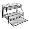 Kumasinova Metal Bunk Bed, Strong Steel Bed Frame with Safe Stairs, Modern Space-Saving Bunk Bed for Teens and Adults, 13" Under-Bed Storage - 4 of 4