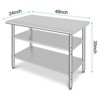 Stainless Steel Work Table, NSF Commercial Grade, Adjustable Shelf, Silver - 3 of 4