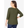 Jessica London Women's Plus Size Stretch Cotton Scoop Neck Tee - 3 of 4