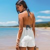 Women's Elasticized Waist Straight Leg Cover Up Shorts - Cupshe - 4 of 4