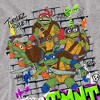 Tales Of The Teenage Mutant Ninja Turtles Poster Brick Wall Kids T Shirt For Toddlers, Athletic Heather - 3 of 4